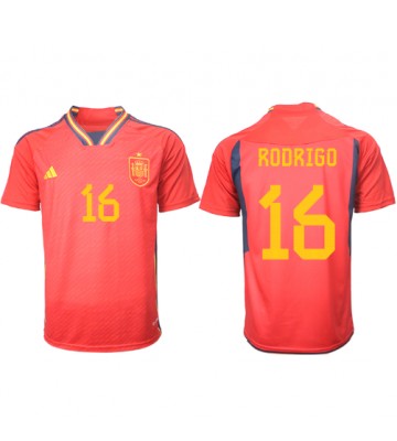 Maillot de foot Espagne Rodri Hernandez #16 Domicile Monde 2022 Manches Courte